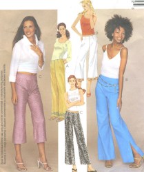3192 LO RISE FLARE PANTS 3 LENGTHS PATTERN 8-12